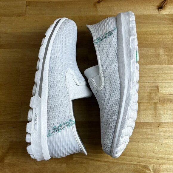 Skechers Sneakers Slip-ins Hands Free GOwalk Travel Fiji Shoes White 8.5 NEW - Picture 6 of 10